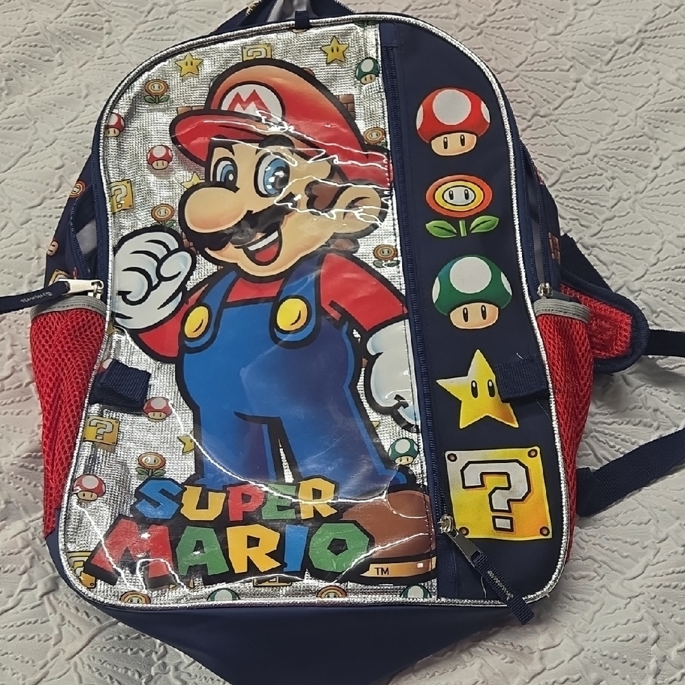 3/$10 Nintendo Super Mario Kids Backpack - Blue and Red
